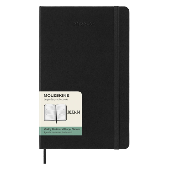 Moleskine Kalenteri 18M Weekly Horisontell Large Musta