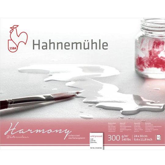 Hahnemühle Akvarelliipaperi Harmony CP 300g Matta 24×30cm