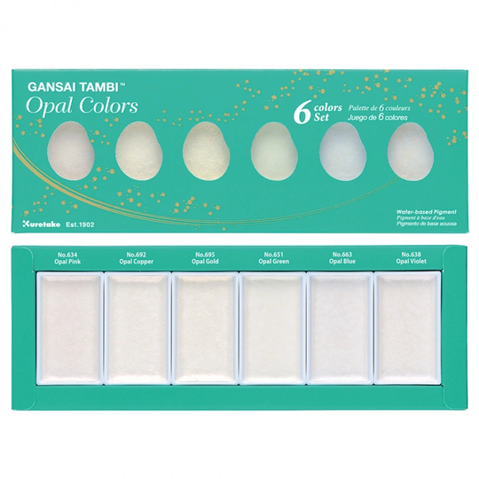 ZIG Kuretake Gansai Tambi Akvarelli 6-setti Opal Colors