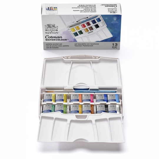 Winsor & Newton Cotman Akvarelliväri Pocket Box Plus 12 ½ - Kuppia