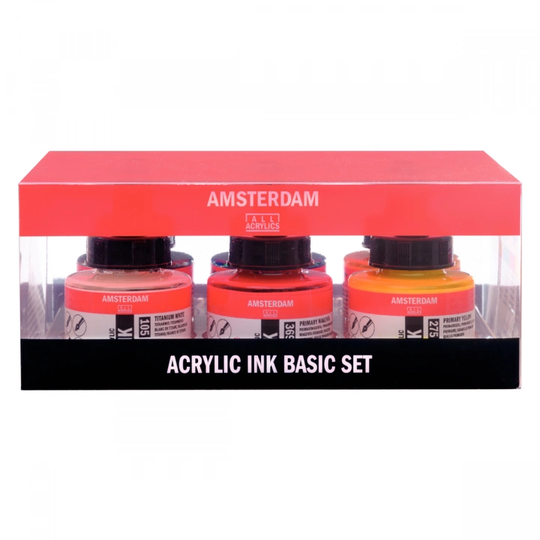 Amsterdam Acrylic Ink Basic Set 6 x 30 ml