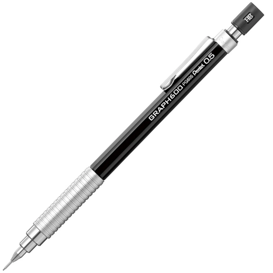 Pentel Graph 600 Lyijytäytekynä 0.5 Black