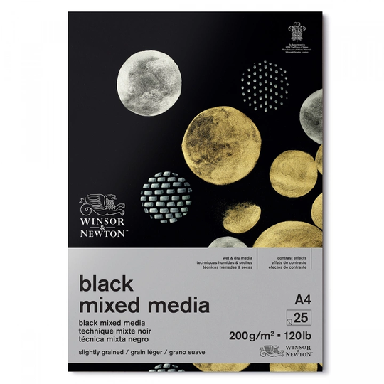Winsor & Newton Mixed Media Black Pad A4 200g