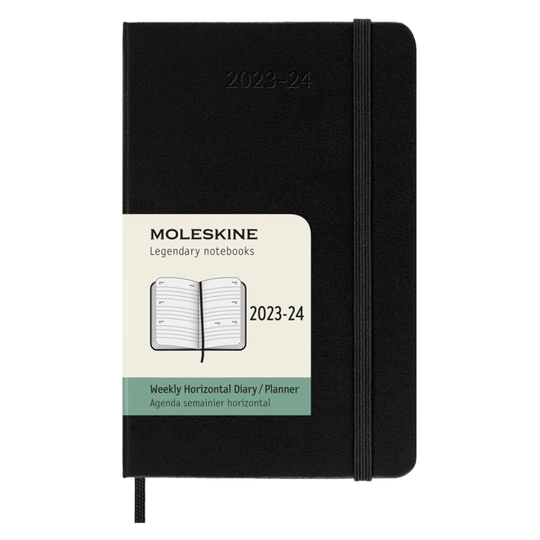 Moleskine Kalenteri 18M Weekly Horisontell Pocket Musta