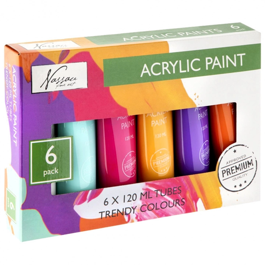 Nassau Fine Art Akryylimaali 120 ml 6-setti Trendy
