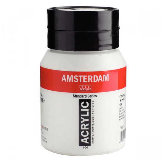 Amsterdam Akryylimaali 500 ml 104 Zinc White