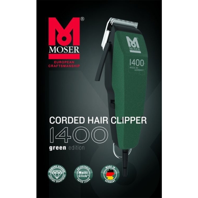 Moser Moser Hiustenleikkuukone 1400 Green Edition