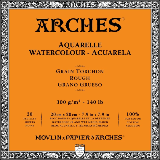 Arches Akvarellilehtiö Rough 300g 20x20cm