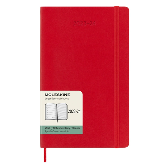 Moleskine Kalenteri 18M WeekNote Soft Cover Large Punainen