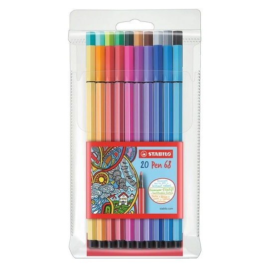 Stabilo Pen 68 Kuitukärkikynä 20 kpl