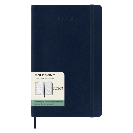 Moleskine Kalenteri 18M WeekNote Soft Cover Large Tummansininen