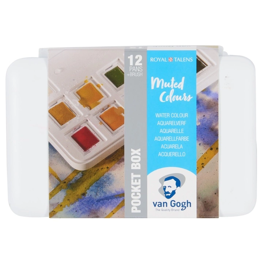 Van Gogh Pocket Box Akvarelliväri 12-setti Muted