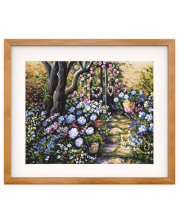 Kirjontapakkaus Taulu Tarujen puutarha