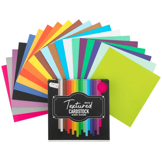 Craft Sensations Textured Cardstock 15cm 80-pack