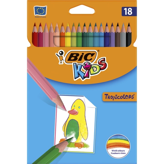 BIC Kids Tropicolors Värikynät 18-setti