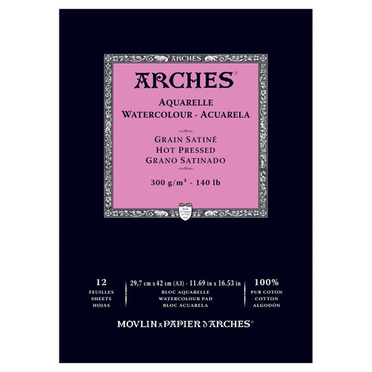 Arches Akvarellilehtiö HP 300g A3
