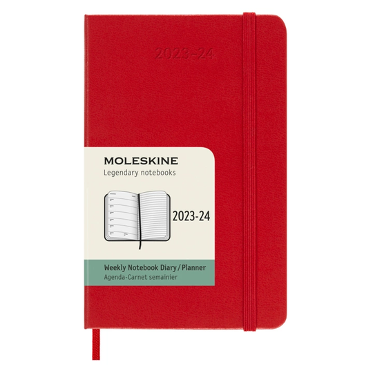Moleskine Kalenteri 18M WeekNote Pocket Punainen