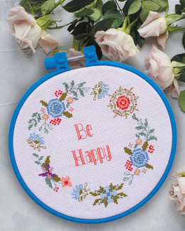 Kirjontapakkaus Taulu Be happy