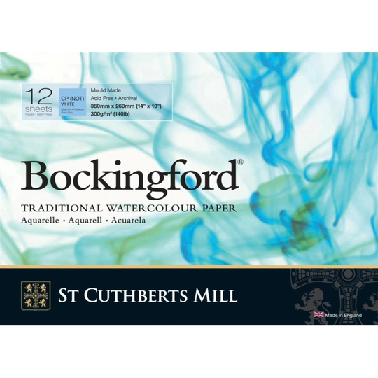 St Cuthberts Mill Bockingford Watercolour paper CP/NOT 300g 36x26cm