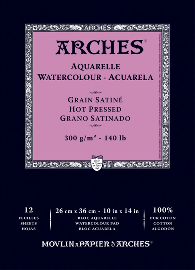 Arches Akvarellilehtiö HP 300gx36cm 12 arkkia