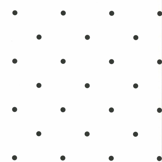 Fabulous World Tapetti Dots mustavalkoinen 67105-3