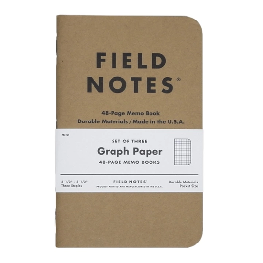 Field Notes Memo Book Graph 3-pack