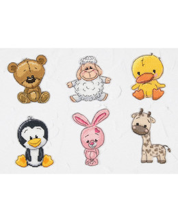 Plastic canvas Djuren 6-Pack