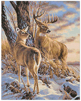 Diamond painting Talvipäivä