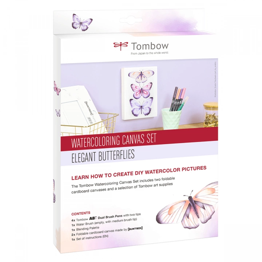 Tombow Watercoloring Canvas set Butterflies