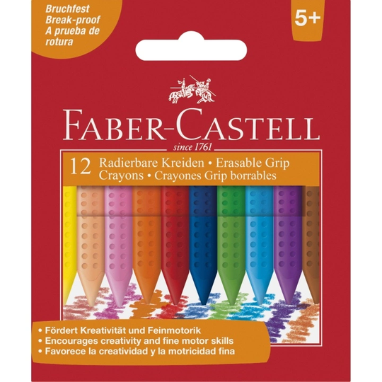 Faber-Castell Pyyhittävät liidut 12-setti