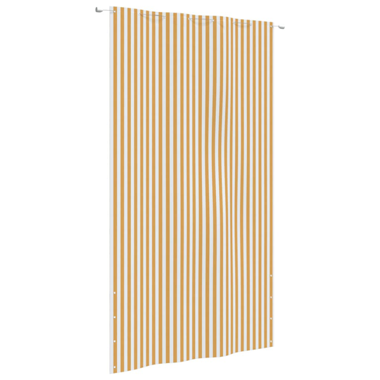 vidaXL Parvekkeen suoja keltainen/valkoinen 160x240 cm Oxford kangas