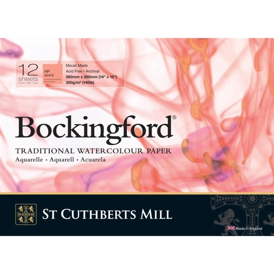 St Cuthberts Mill Bockingford Watercolour paper HP 300g 36x26cm