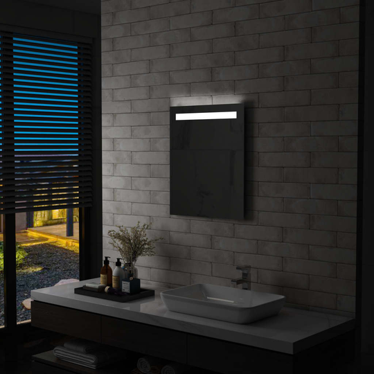 vidaXL Kylpyhuoneen LED-seinäpeili 50x60 cm