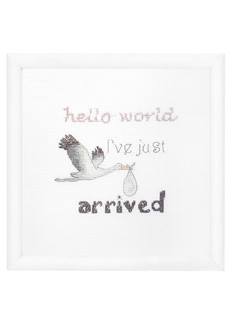 Kirjontapakkaus Taulu Hello world