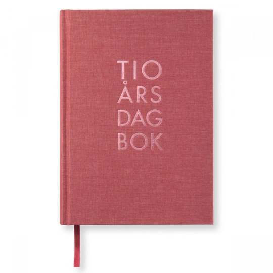 Paperstyle 10-Vuoden Päiväkirja A5 Red Twist