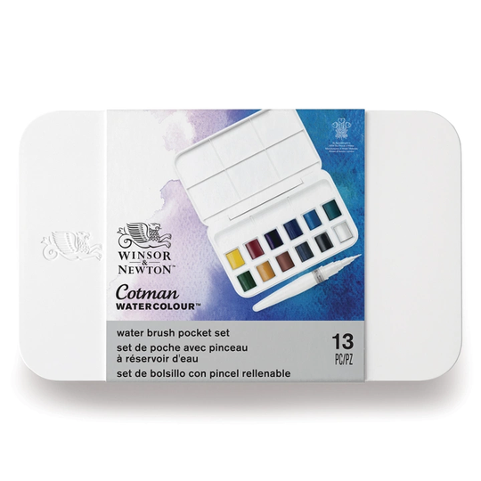 Winsor & Newton Cotman Akvarelliisetti Water Brush Pen 12 ½ - Kuppia