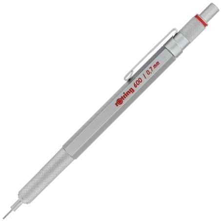 Rotring 600 Lyijytäytekynä 0.7 Hopea