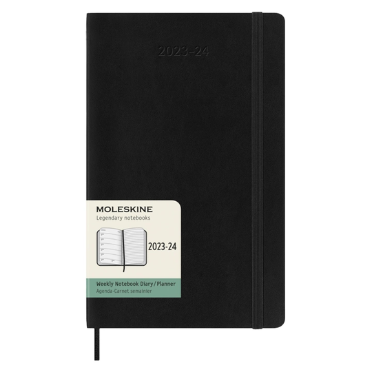 Moleskine Kalenteri 18M WeekNote Soft Cover Large Musta