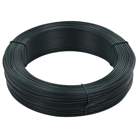 vidaXL Aidan kiinnityslanka 250 m 1,6/2,5 mm teräs mustanvihreä