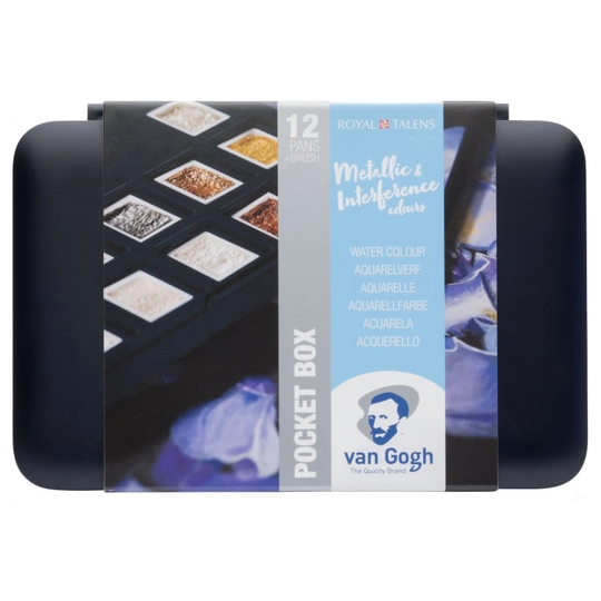 Van Gogh Pocket Box Akvarelliväri 12-setti Metallic