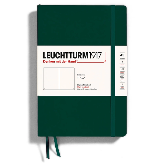Leuchtturm1917 Notebook A5 Softcover Forest Green Ruled