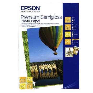 Epson Photo-paperi Premium Satiini A4 20 ark. 251g