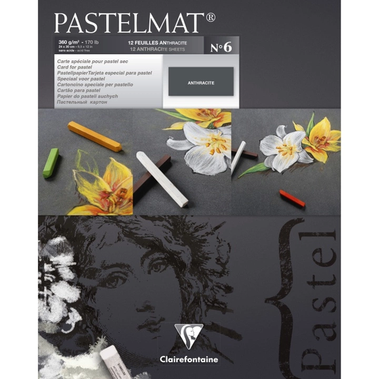 Clairefontaine Pastelmat Taiteilijalehtiö Anthracite 24x30 cm