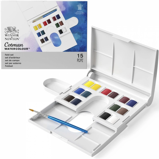 Winsor & Newton Cotman Akvarelliväri Compact Box 14 ½ - Kuppia