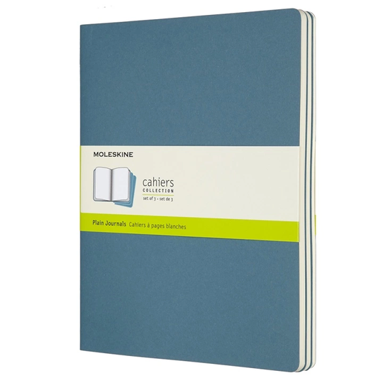 Moleskine Cahier XL Brisk Sininen Plain