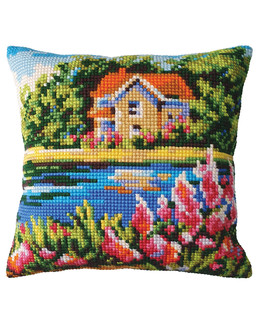 Kirjontapakkaus Tyynynpäällinen Kesämökki