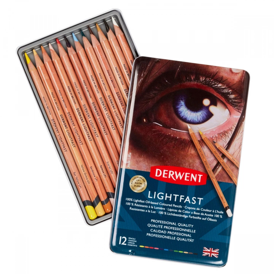 Derwent Lightfast Värikynät 12-setti