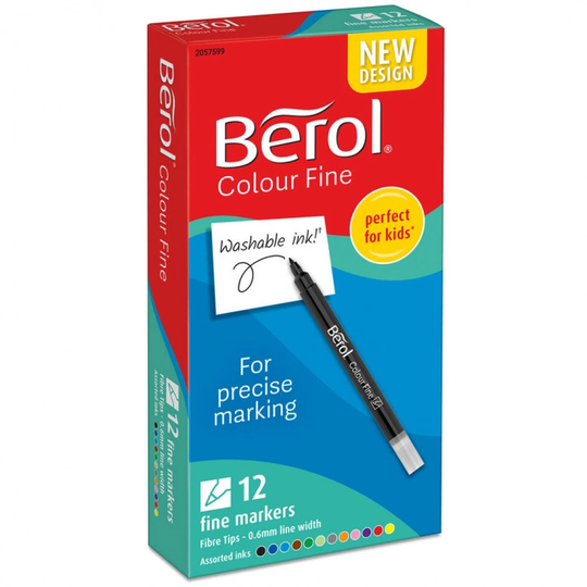 Berol Colour Fine Tip 12 kpl