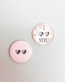 Nappi I YOU 15 mm vaalea pinkki