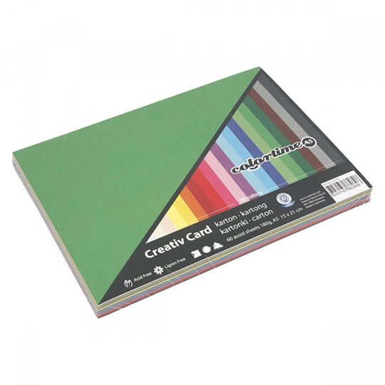 Colortime Värillinen paperi basic A5 180g